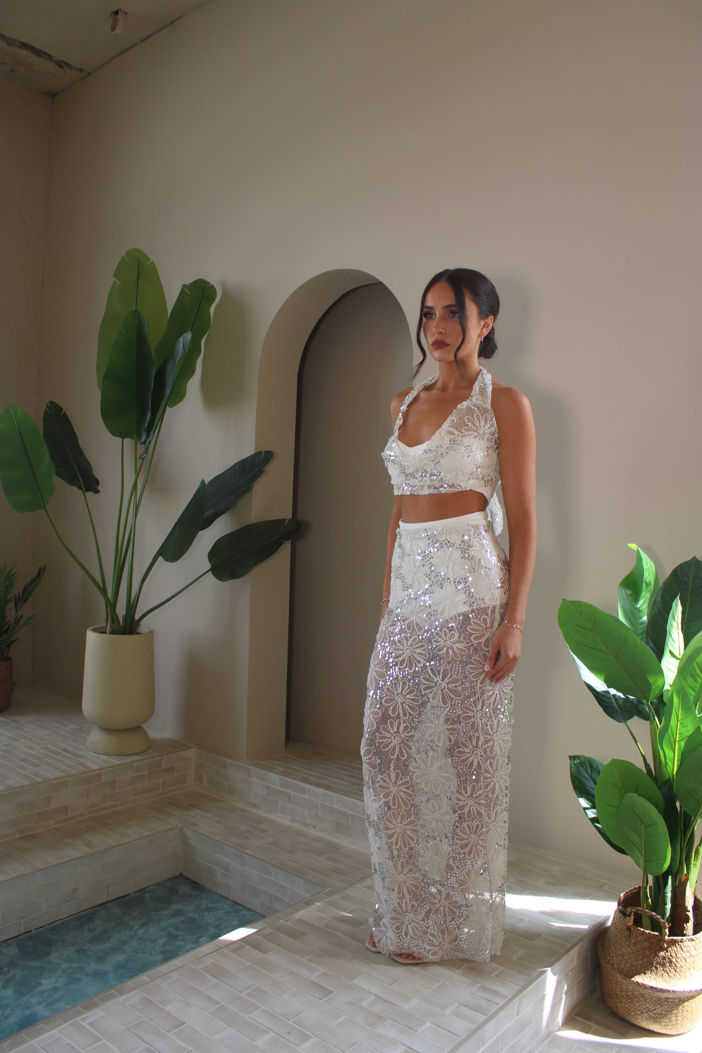 AZURE Sequin Lace Co-ord