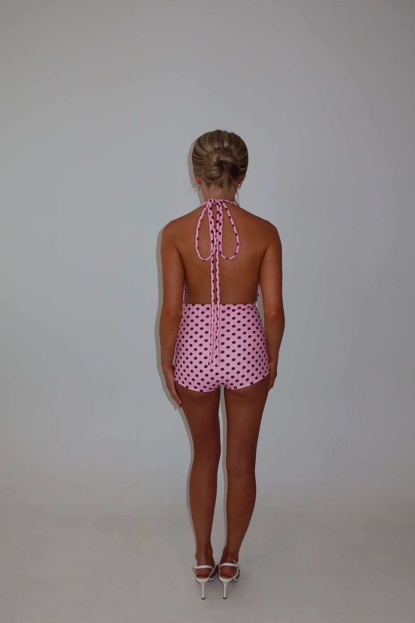 Caprice Pink Halter Playsuit