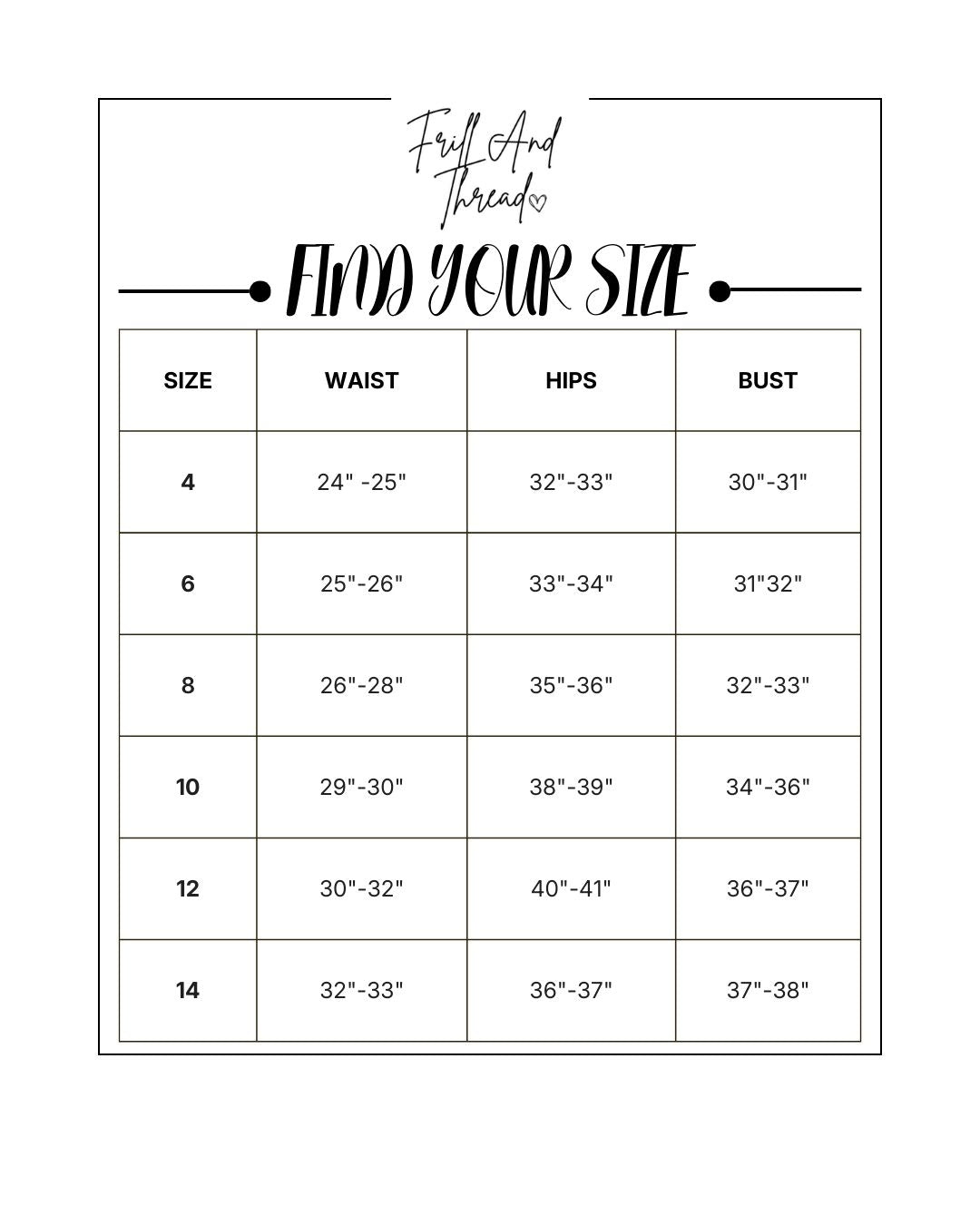 Find your size