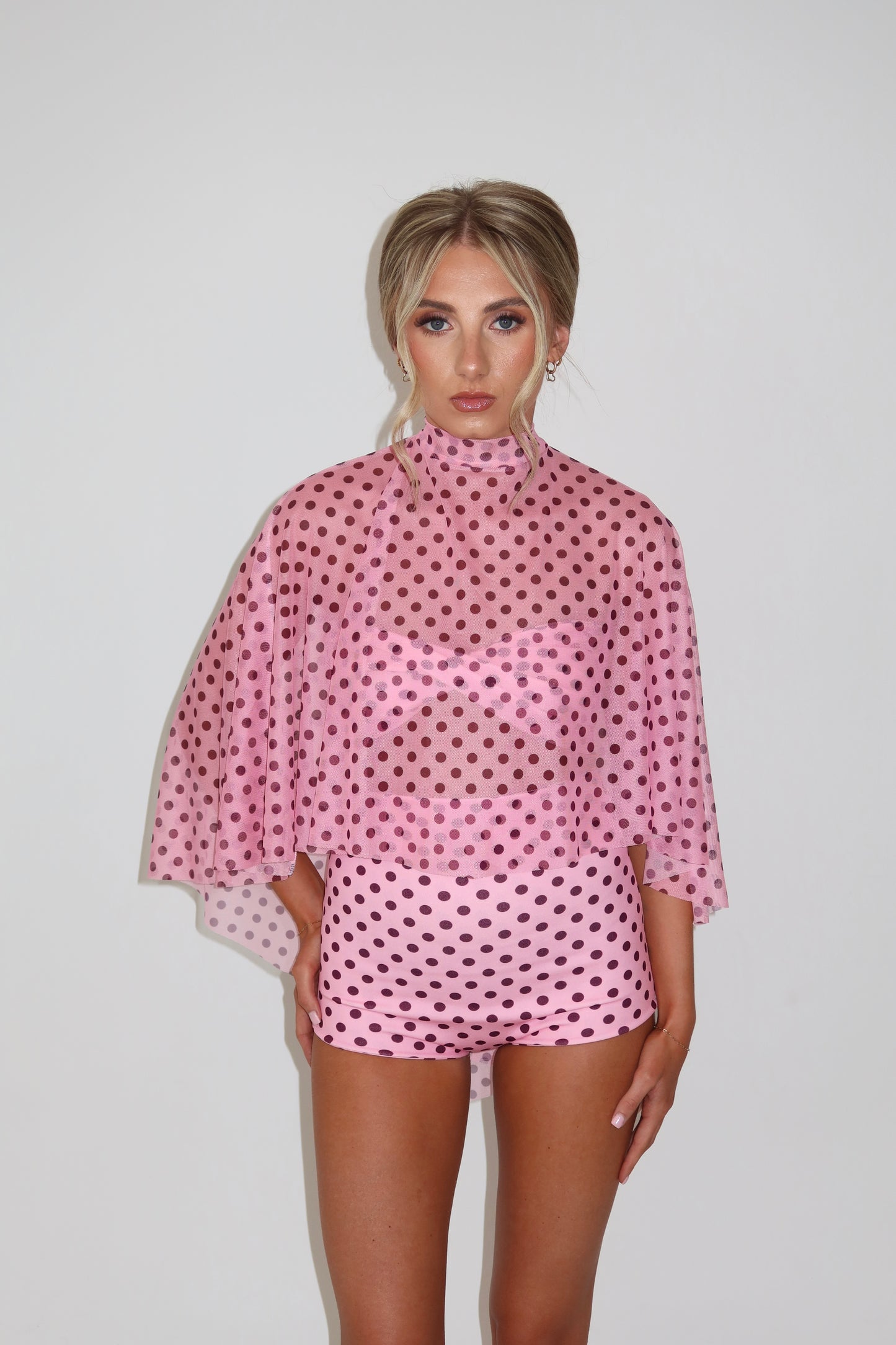 Monroe Pink Mesh top