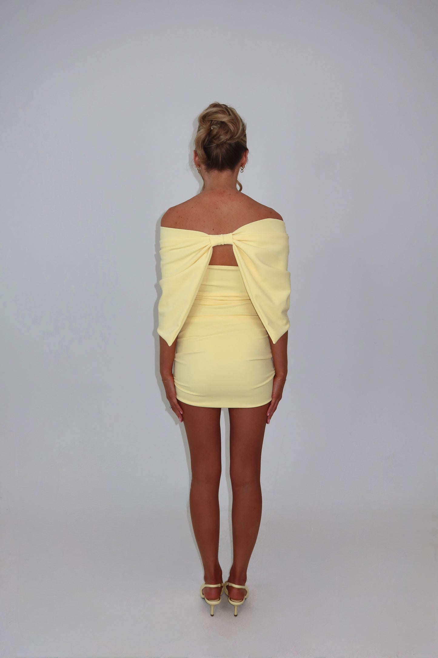 Lilliette Lemon Ruched Mini & Cape