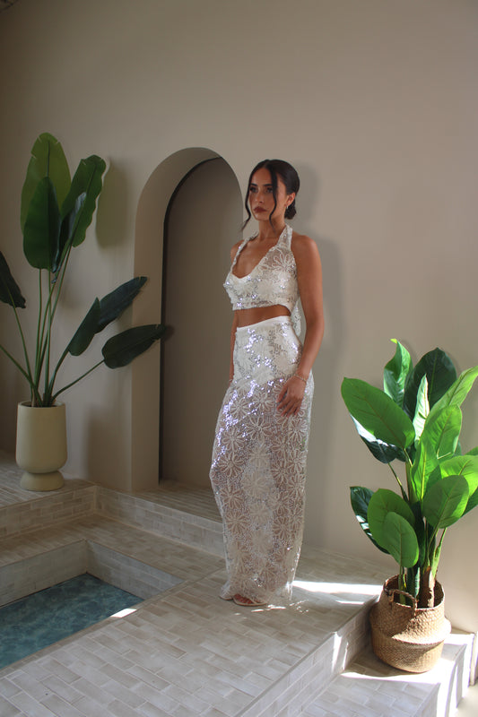 AZURE Sequin Lace Co-ord