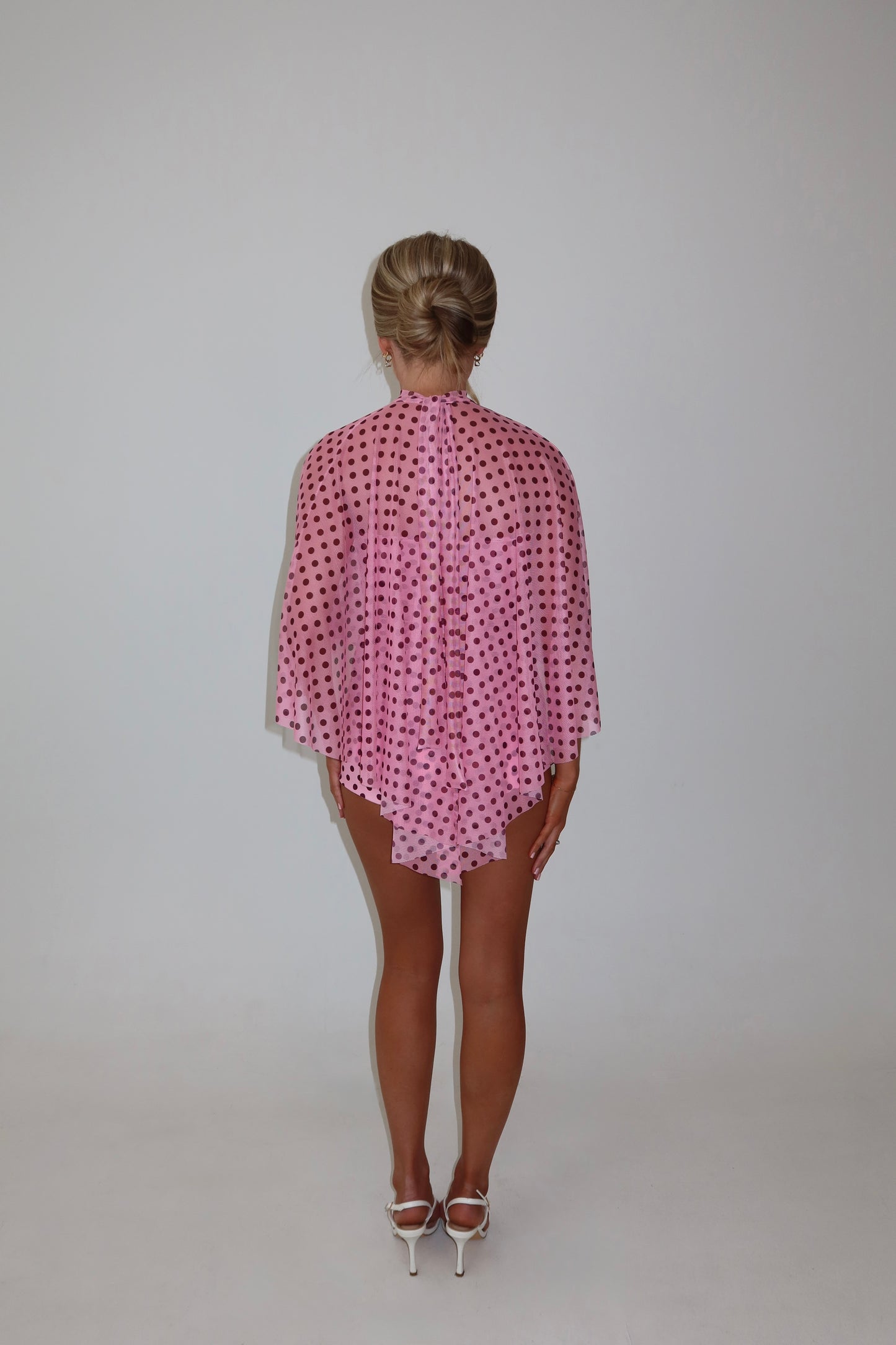 Monroe Pink Mesh top