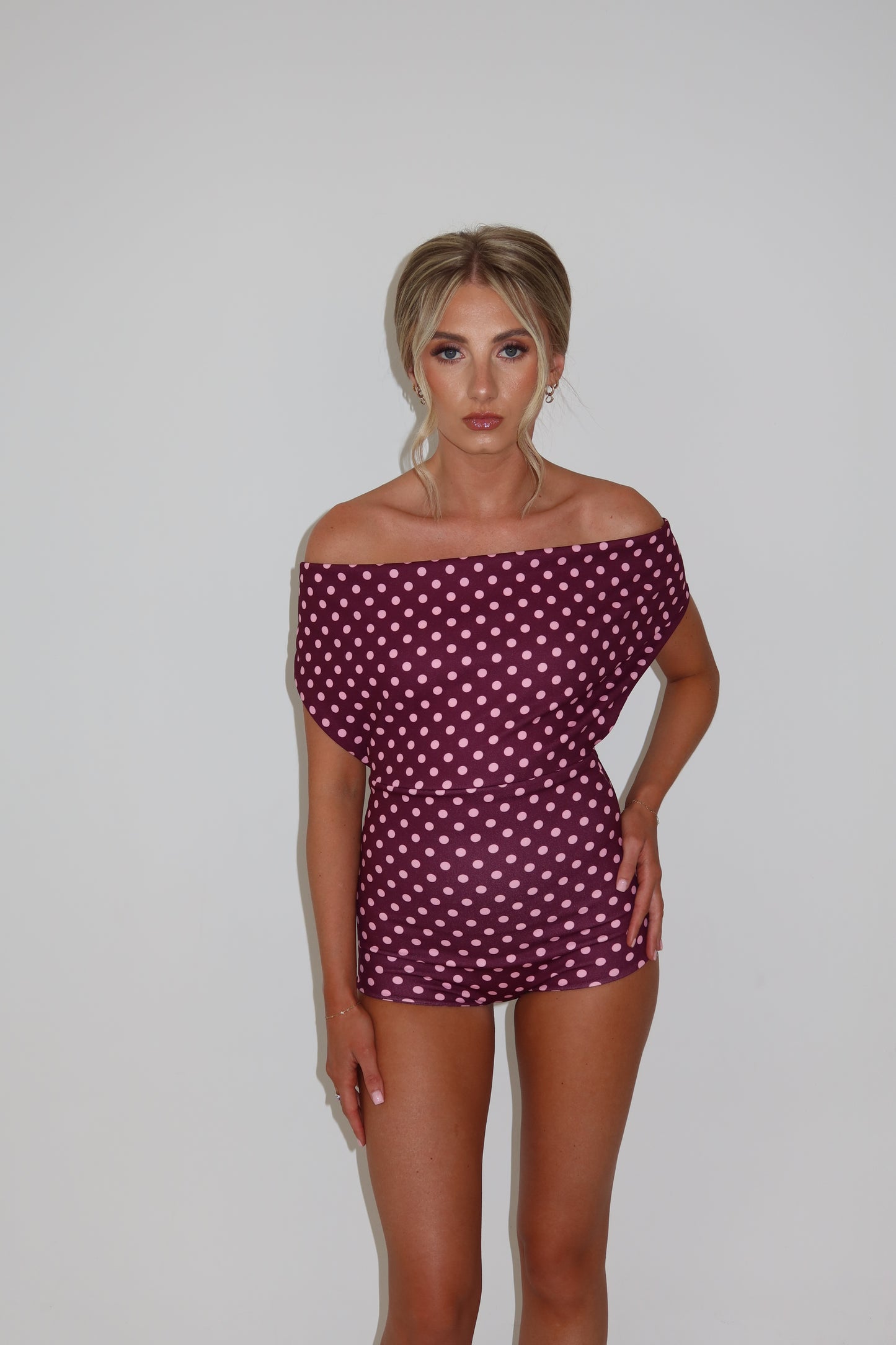 Caprice Burgundy Playsuit